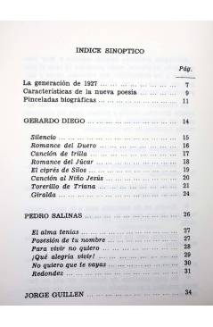 Muestra 2 de COLECCIÓN PRIMERA BIBLIOTECA 68. GENERACIÓN DEL 27. POETAS CATEDRÁTICOS (Vvaa) Coculsa 1981