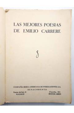 Muestra 1 de ANTOLOGÍA POÉTICA (Emilio Carrere) Renacimiento Circa 1930
