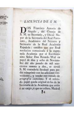 Muestra 2 de ORTOGRAFÍA DE LA LENGUA CASTELLANA COMPUESTA POR LA REAL ACADEMIA ESPAÑOLA.. Joachín de Ibarra 1770