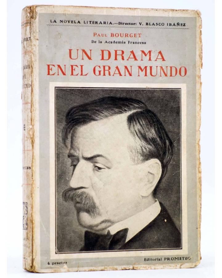 Cubierta de LA NOVELA LITERARIA. UN DRAMA EN EL GRAN MUNDO (Paul Bourget) Prometeo Circa 1930