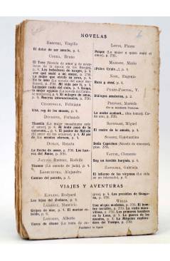 Contracubierta de COLECCIÓN IDEAL. AL PIE DE LOS MONTES ETERNOS (Fernando Duchêne) B. Bauzá 1930