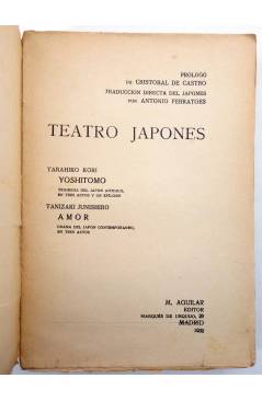 Muestra 2 de TEATRO JAPONÉS (Tarahiko Kori / Tanizaki Junishiro) M. Aguilar 1930