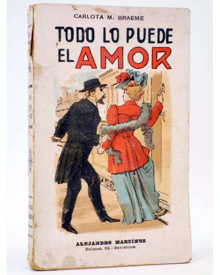 Cubierta de COLECCIÓN MODERNA. TODO LO PUEDE EL AMOR (Carlota M. Braeme) Alejandro Martínez Circa 1930