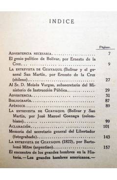 Muestra 1 de LA ENTREVISTA DE GUAYAQUIL (De La Cruz / Goenaga / Mitre / Villanueva) América Circa 1920. INTONSO
