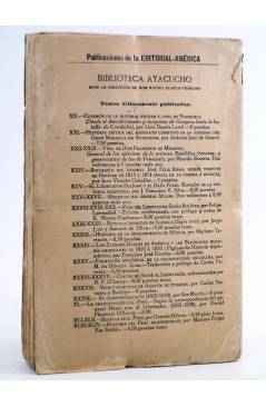 Contracubierta de BIBLIOTECA ANDRÉS BELLO. JOSÉ ENRIQUE RODÓ (Gonzalo Zaldumbide) América 1919. INTONSO