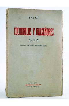 Cubierta de COCODRILOS Y RUISEÑORES. Novela (Salof) América Circa 1920. INTONSO