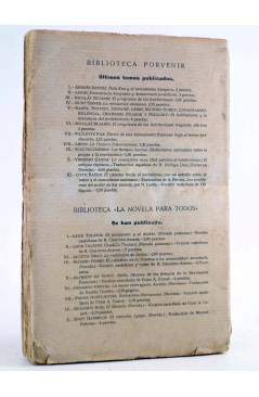 Contracubierta de COCODRILOS Y RUISEÑORES. Novela (Salof) América Circa 1920. INTONSO