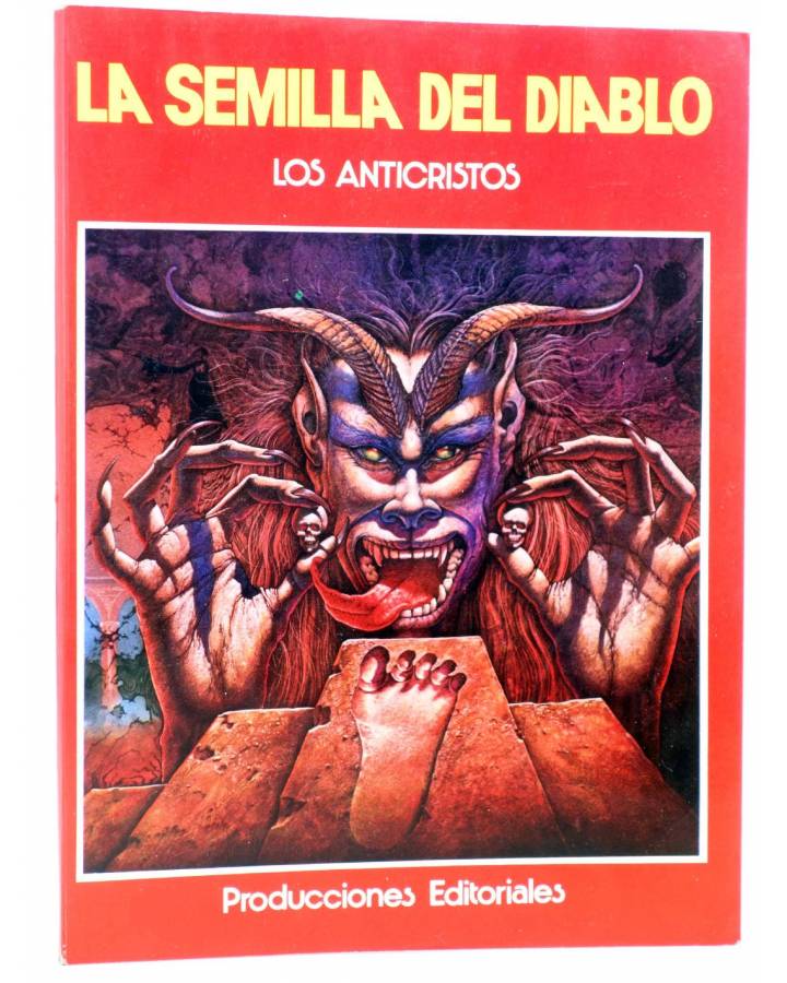 Cubierta de LA SEMILLA DEL DIABLO. LOS ANTICRISTOS (D'Arbo) Producciones Editoriales 1980. CHARLES MANSON / BRUCE LEE