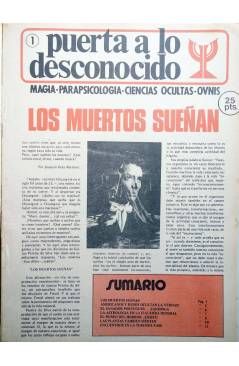 Muestra 1 de PUERTA A LO DESCONOCIDO ALBUM EXTRA 1 A 10. COMPLETA EN UN TOMO (Vvaa) Producciones Editoriales 1977