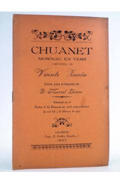 Cubierta de CHUANET. MONÒLEC EN VERS (Vicente Ramón) Valencia 1907