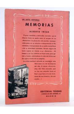 Contracubierta de LAS FLECHAS DEL AMOR (Alberto Insúa) Tesoro 1952