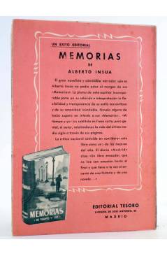 Contracubierta de LA MUJER EL TORERO Y EL TORO (Alberto Insúa) Tesoro 1952