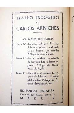 Muestra 1 de TEATRO ESCOGIDO TOMO 3 (Carlos Arniches) Estampa 1932. INTONSO