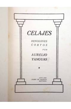 Muestra 1 de CELAJES. RENGLONES CORTOS (Aurelio Yanguas) Diario de Valencia 1921