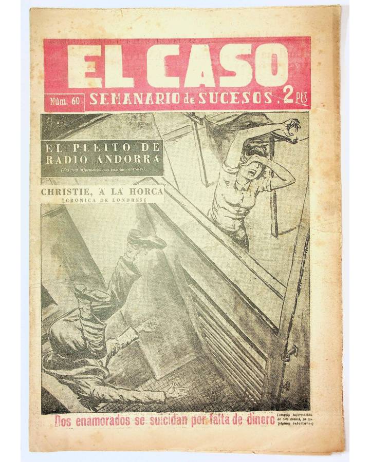 Cubierta de EL CASO. SEMANARIO DE SUCESOS 60. 28 DE JUNIO DE 1953 (Vvaa) Prensa Castellana 1953