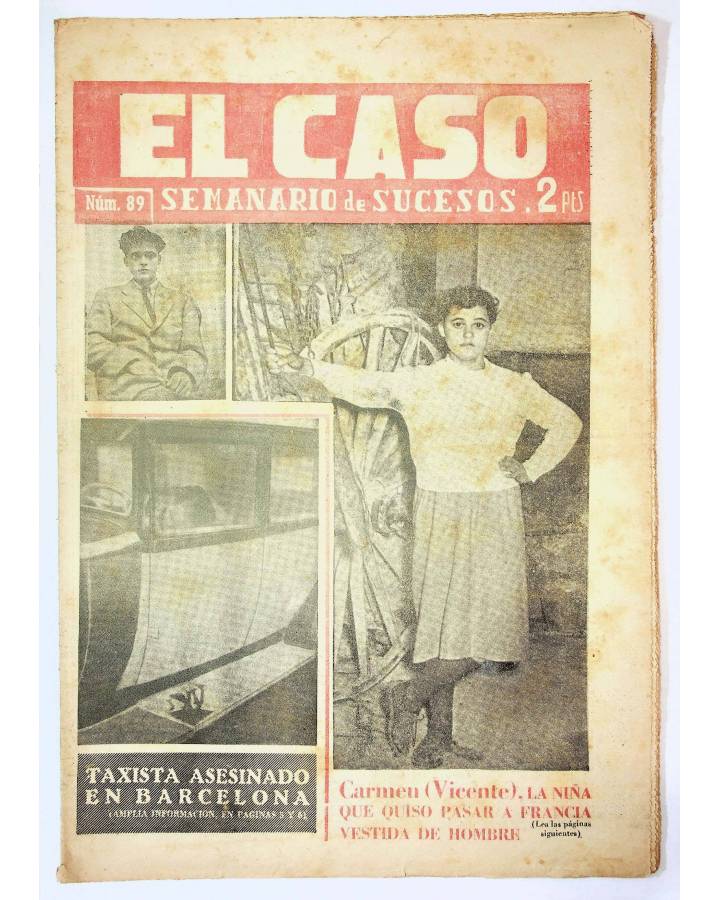 Cubierta de EL CASO. SEMANARIO DE SUCESOS 89. 17 DE ENERO DE 1954 (Vvaa) Prensa Castellana 1954