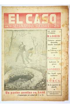 Cubierta de EL CASO. SEMANARIO DE SUCESOS 96. 7 DE MARZO DE 1954. INCOMPLETO (Vvaa) Prensa Castellana 1954