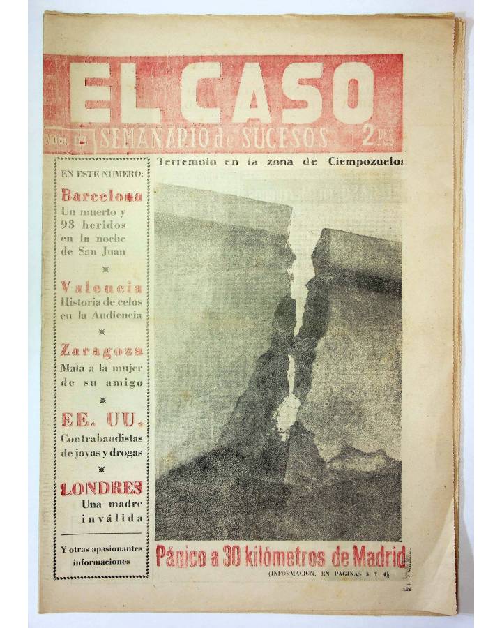 Cubierta de EL CASO. SEMANARIO DE SUCESOS 113. 4 DE JULIO DE 1954 (Vvaa) Prensa Castellana 1954
