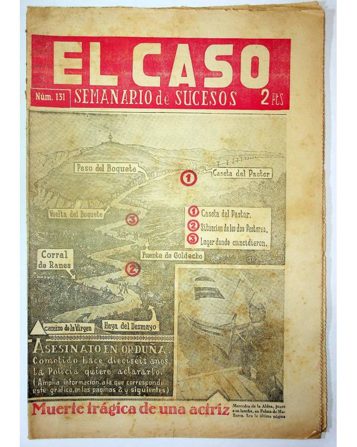 Cubierta de EL CASO. SEMANARIO DE SUCESOS 131. 7 DE NOVIEMBRE DE 1954 (Vvaa) Prensa Castellana 1954