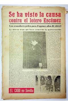 Contracubierta de EL CASO. SEMANARIO DE SUCESOS 137. 19 DE DICIEMBRE DE 1954 (Vvaa) Prensa Castellana 1954