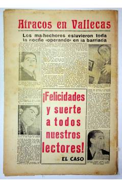 Contracubierta de EL CASO. SEMANARIO DE SUCESOS 138. 26 DE DICIEMBRE DE 1954 (Vvaa) Prensa Castellana 1954