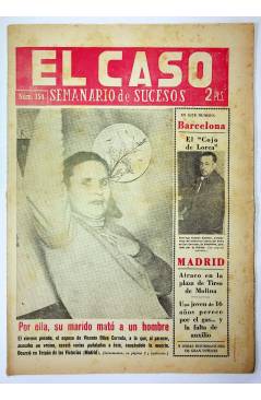 Cubierta de EL CASO. SEMANARIO DE SUCESOS 154. 17 DE ABRIL DE 1955 (Vvaa) Prensa Castellana 1955