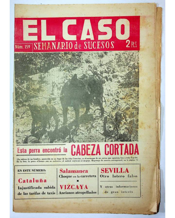 Cubierta de EL CASO. SEMANARIO DE SUCESOS 159. 22 DE MAYO DE 1955 (Vvaa) Prensa Castellana 1955