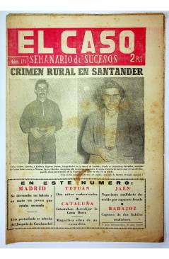 Cubierta de EL CASO. SEMANARIO DE SUCESOS 171. 14 DE AGOSTO DE 1955 (Vvaa) Prensa Castellana 1955