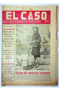 Cubierta de EL CASO. SEMANARIO DE SUCESOS 174. 4 DE SEPTIEMBRE DE 1955 (Vvaa) Prensa Castellana 1955
