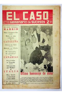 Cubierta de EL CASO. SEMANARIO DE SUCESOS 233. 20 DE OCTUBRE DE 1956 (Vvaa) Prensa Castellana 1956