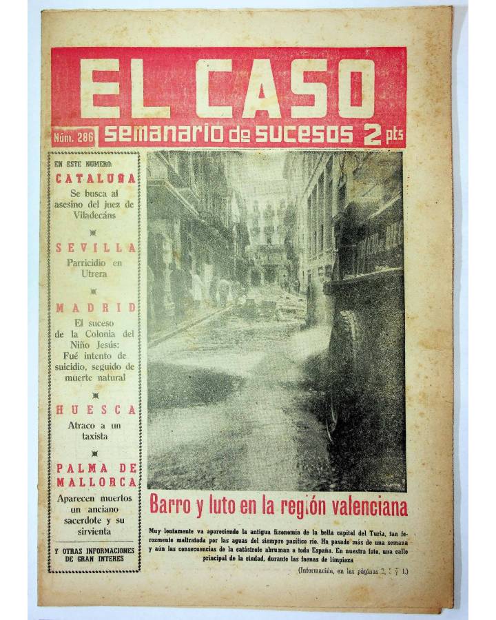 Cubierta de EL CASO. SEMANARIO DE SUCESOS 286. 20 DE OCTUBRE DE 1957 (Vvaa) Prensa Castellana 1957