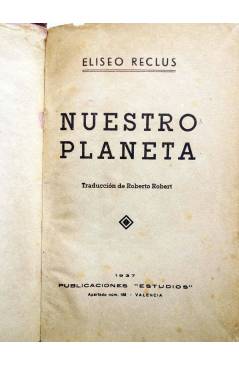 Muestra 1 de NUESTRO PLANETA (Eliseo Reclús) Publicaciones Estudios 1937