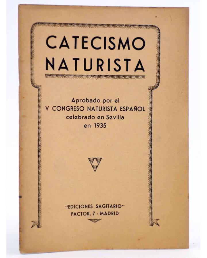 Cubierta de CATECISMO NATURISTA.. Sagitario 1935