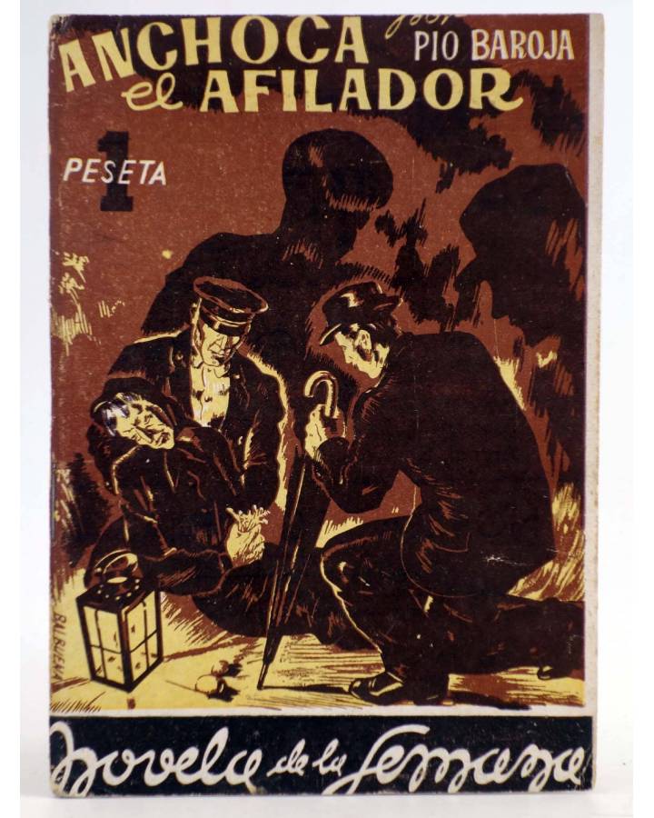 Cubierta de NOVELA DE LA SEMANA 2. ANCHOCA EL AFILADOR (Pío Baroja / Ils. Balbuena) La Novela de la Semana 1942