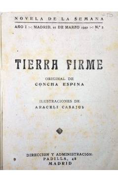 Muestra 1 de NOVELA DE LA SEMANA 3. TIERRA FIRME (Concha Espina) La Novela de la Semana 1942