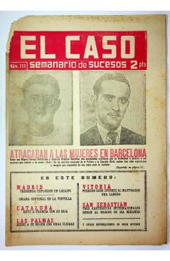 Cubierta de EL CASO. SEMANARIO DE SUCESOS 326. 2 DE AGOSTO DE 1958 (Vvaa) Prensa Castellana 1958