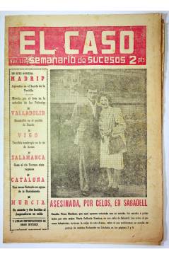 Cubierta de EL CASO. SEMANARIO DE SUCESOS 328. 16 DE AGOSTO DE 1958 (Vvaa) Prensa Castellana 1958