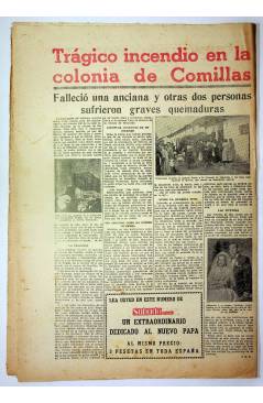 Contracubierta de EL CASO. SEMANARIO DE SUCESOS 339. 1 DE NOVIEMBRE DE 1958 (Vvaa) Prensa Castellana 1958