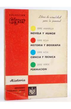 Contracubierta de COLECCIÓN GÉYSER 12. ¡BANZAI! (J. Arilla) Domingo Savio 1965. PORTADA JESUS BLASCO