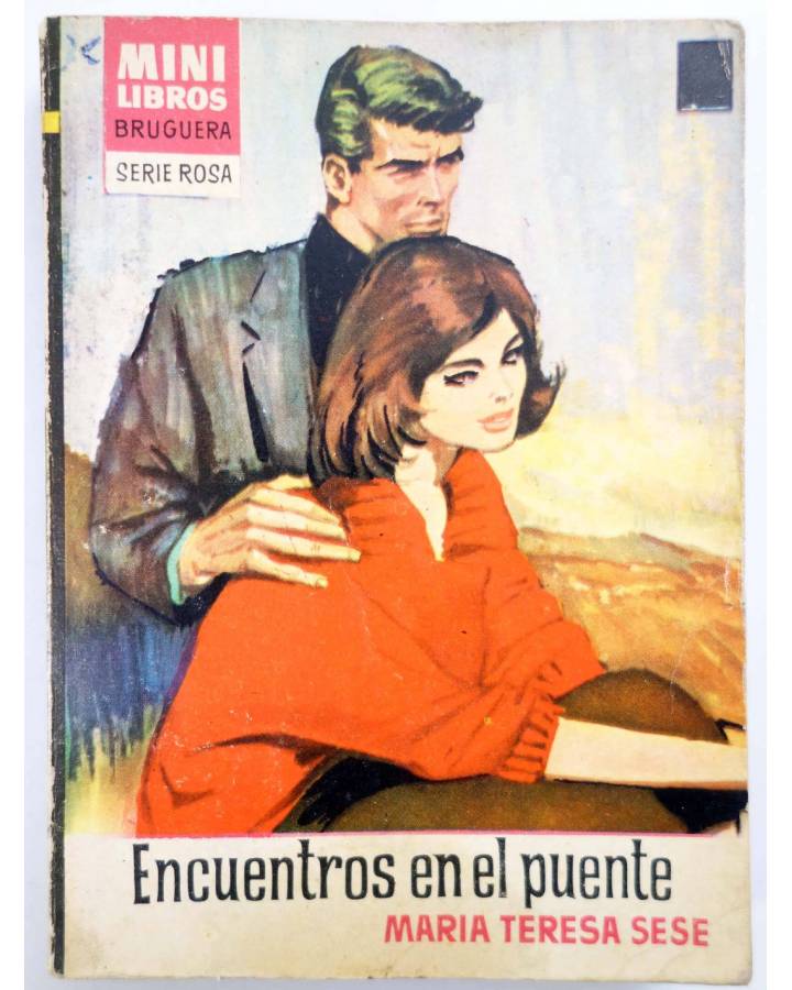 Cubierta de MINILIBROS BRUGUERA SERIE ROSA 51. ENCUENTROS EN EL PUENTE (María Teresa Sesé) Bruguera Bolsilibros 1963