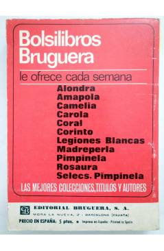 Contracubierta de MINILIBROS BRUGUERA SERIE ROSA 237. LA PROFESORA (Corín Tellado) Bruguera Bolsilibros 1967