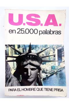 Cubierta de EN 25.000 PALABRAS PARA EL HOMBRE QUE TIENE PRISA 15. U.S.A. (José Repollés) Bruguera Bolsilibros 1972