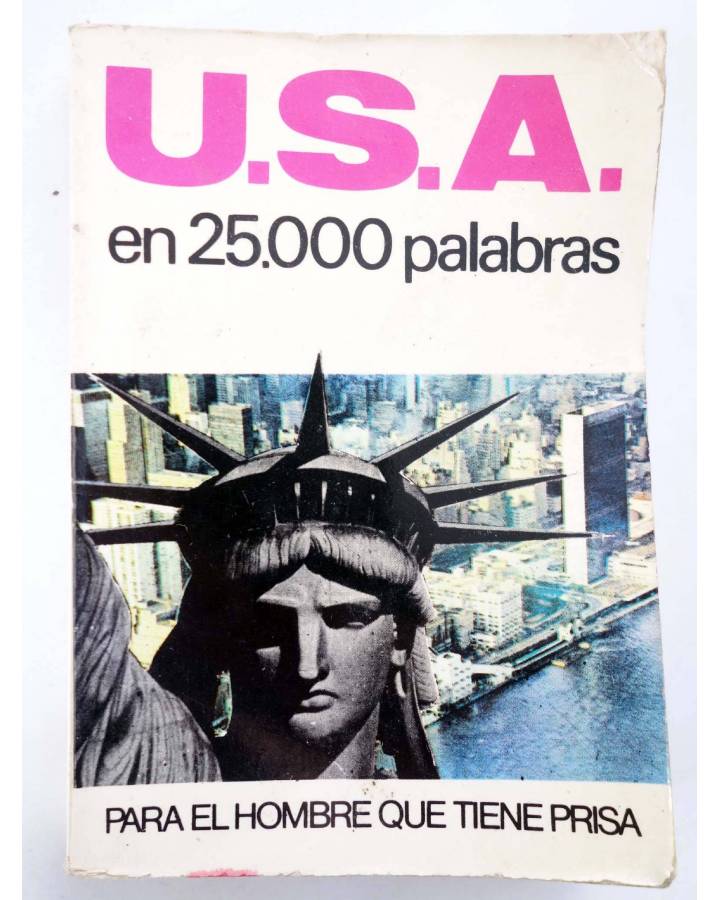 Cubierta de EN 25.000 PALABRAS PARA EL HOMBRE QUE TIENE PRISA 15. U.S.A. (José Repollés) Bruguera Bolsilibros 1972