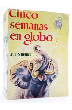 Cubierta de ENCICLOPEDIA PULGA GIGANTE 60. CINCO SEMANAS EN GLOBO (Julio Verne) G.P. Circa 1960