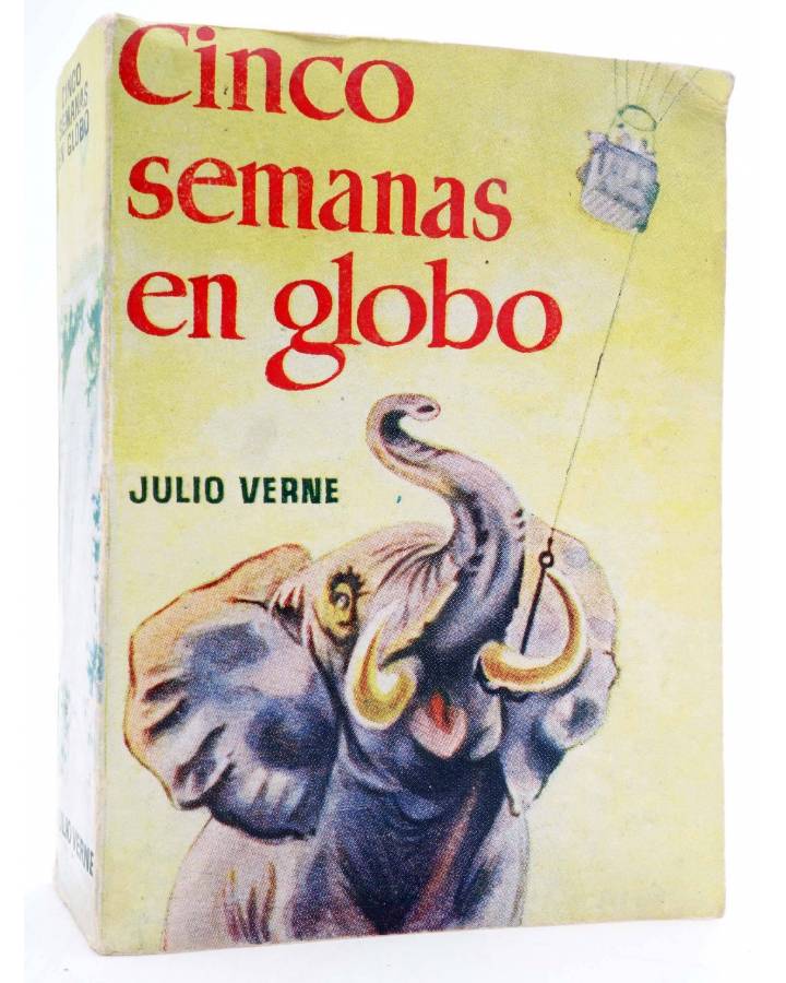 Cubierta de ENCICLOPEDIA PULGA GIGANTE 60. CINCO SEMANAS EN GLOBO (Julio Verne) G.P. Circa 1960