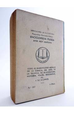 Contracubierta de ENCICLOPEDIA PULGA GIGANTE 117. MÁS ALLÁ DEL MISTERIO (E. Sienkiewicz) G.P. Circa 1960