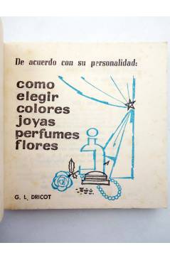 Muestra 1 de MARABU ZAS 46. COMO ELEGIR COLORES JOYAS PERFUMES FLORES SEGÚN SU PERSONALIDAD (G. L. Dricot) 1962