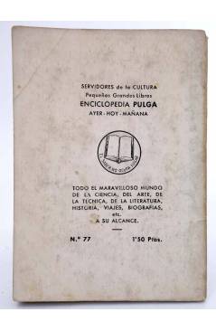 Contracubierta de ENCICLOPEDIA PULGA 77. LA EXPLORACIÓN DEL FONDO DEL MAR (F. Vicens) G.P. Circa 1955
