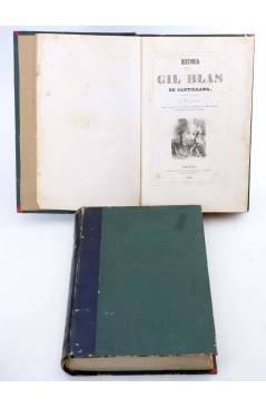 Cubierta de HISTORIA DE GIL BLAS DE SANTILLANA. COMPLETO EN DOS TOMOS (Mr. Le Sage) Antonio Bergnes 1840
