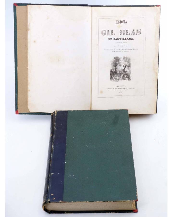 Cubierta de HISTORIA DE GIL BLAS DE SANTILLANA. COMPLETO EN DOS TOMOS (Mr. Le Sage) Antonio Bergnes 1840